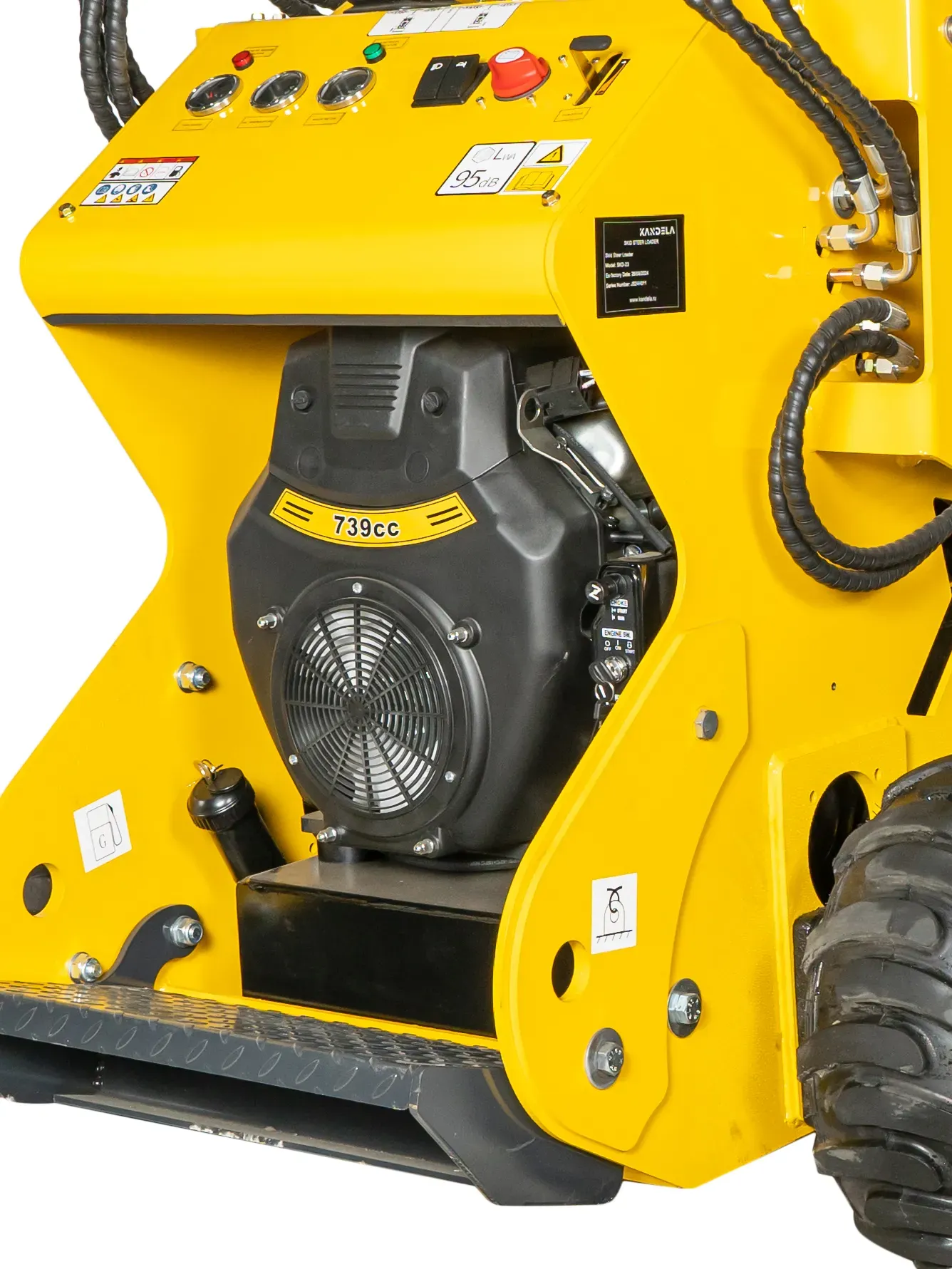 BILLATRIX YH-380W Комунальный Бензиновый мини-погрузчик с  активной дорожной щеткой