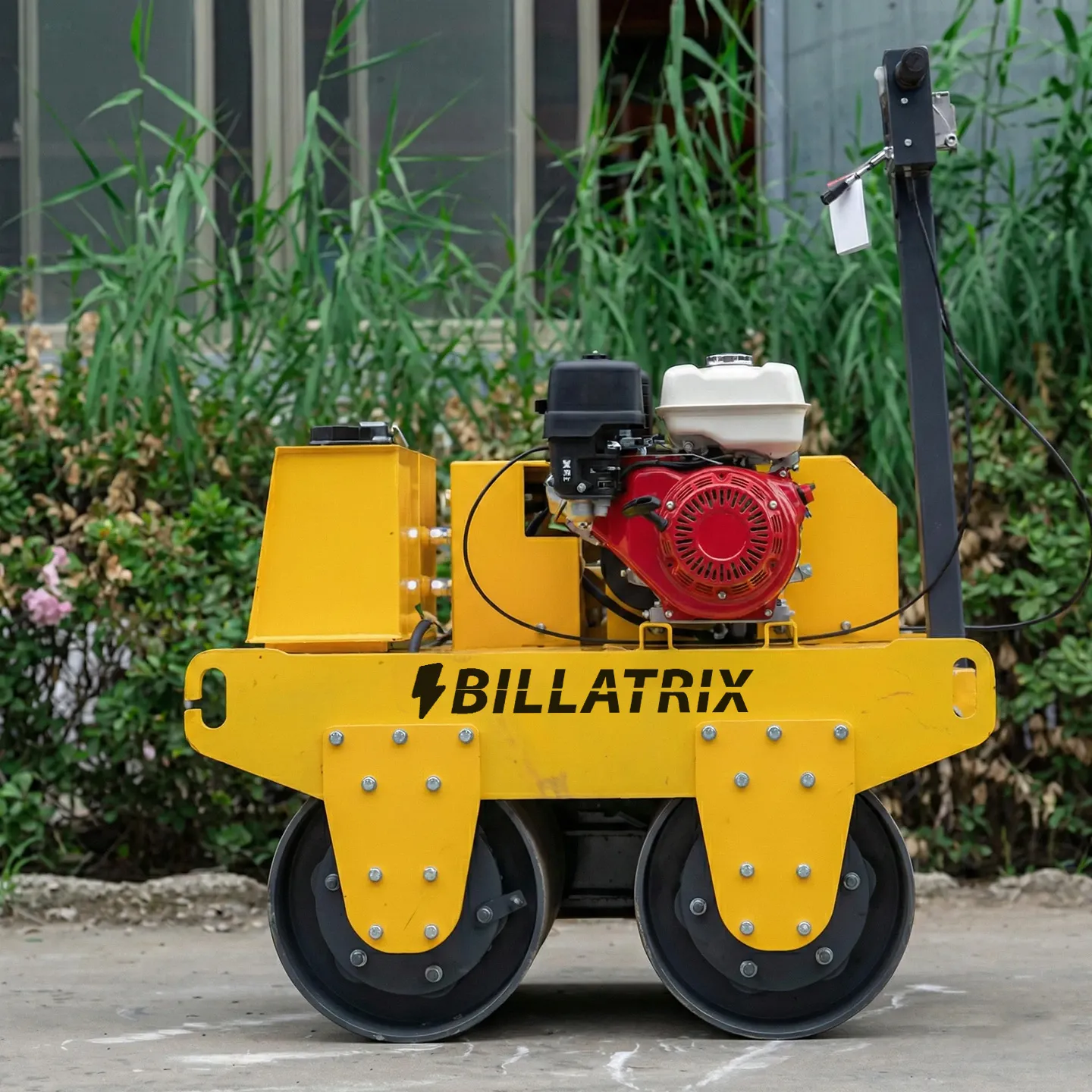 BILLATRIX HT-JS800A Ручной двухвальцовый гидравлический каток бензин 480 кг 