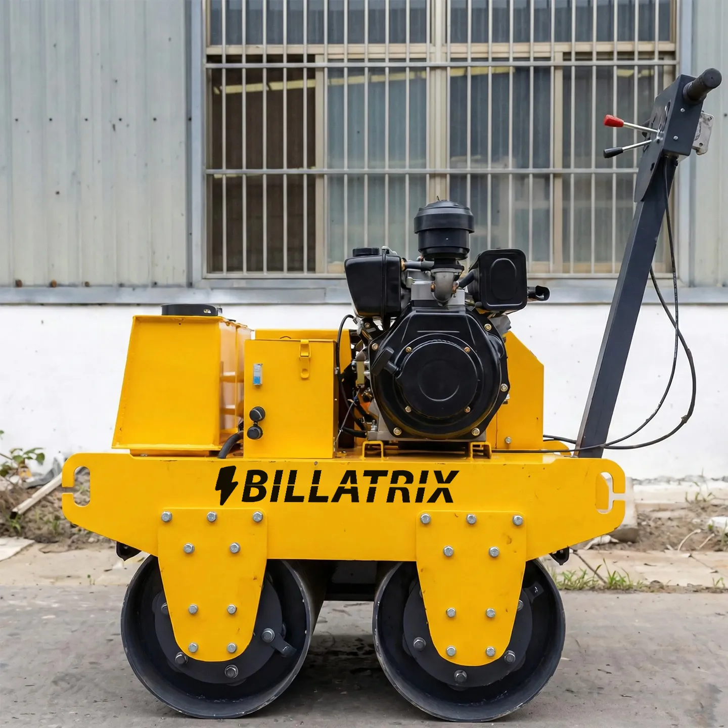 BILLATRIX HT-JS800B Ручной дизельный двухвальцовый каток 0.5 тонны