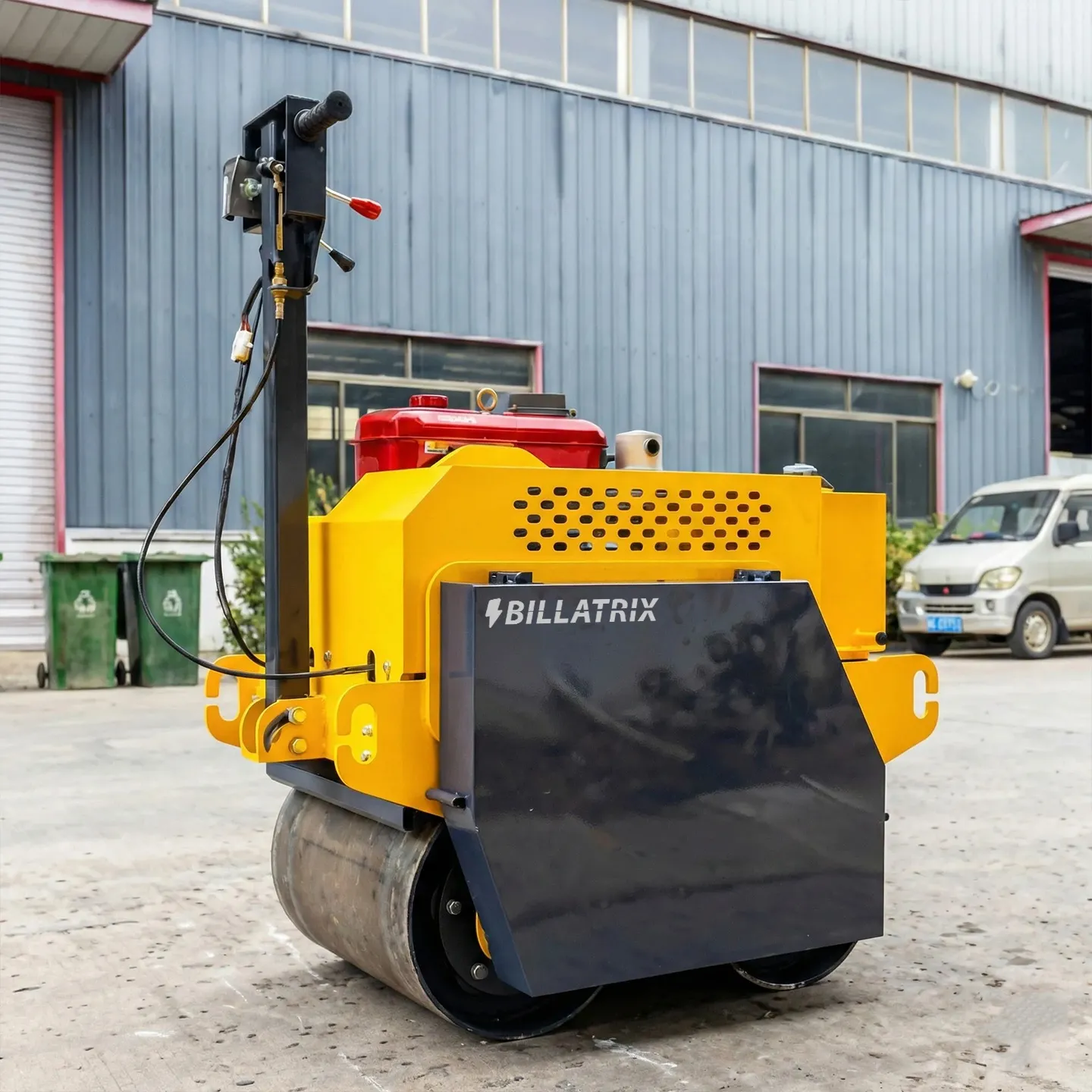 BILLATRIX HT-JS800C Ручной дизельный каток с водяным охлаждением 520 кг 