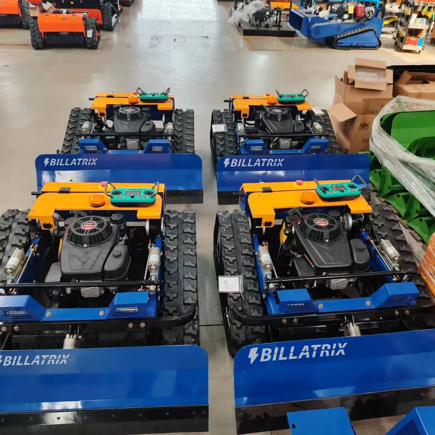 BILLATRIX RCLM500 гусеничная газонокосилка робот самоходная на пульте 