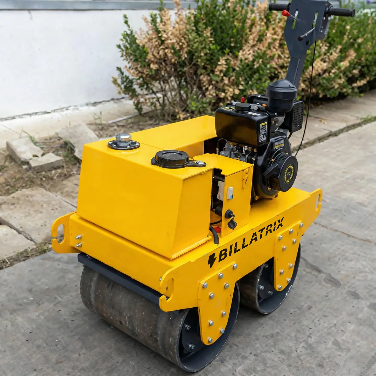 BILLATRIX HT-JS800B Ручной дизельный двухвальцовый каток 0.5 тонны