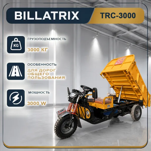 BILLATRIX TRC3000 Грузовой электрический трицикл, грузоподъемность 3 тонны